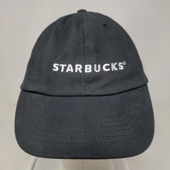 Starbucks Strapback Hat Black One Size Embroidered Employee Uniform - Picture 2 of 7